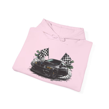 Racing Car Hoodie — Drip Mask Back Graphic Streetwear