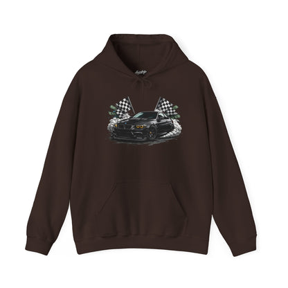 Racing Car Hoodie — Drip Mask Back Graphic Streetwear