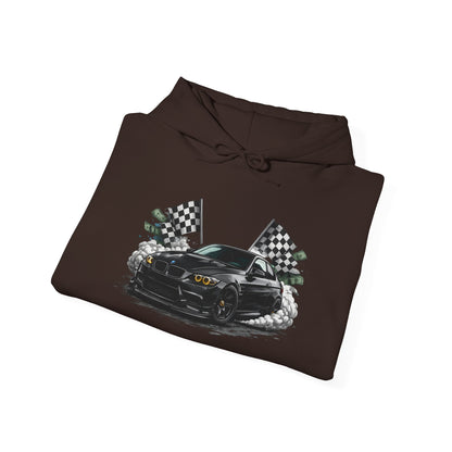 Racing Car Hoodie — Drip Mask Back Graphic Streetwear