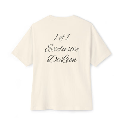 Exclusive DeLeon Graphic Tee — "1 of 1" Oversized Boxy Shirt