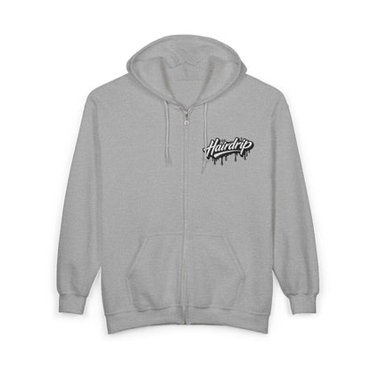 Hairdrip Logo Zip Hoodie – Barber Shop Barbering Crew Sweatshirt