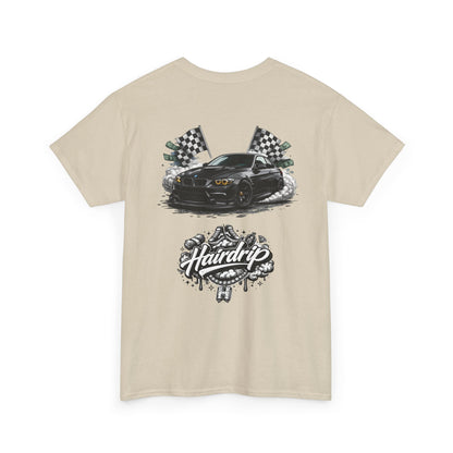 HairDrip Racing Tee — Drip Mask & Race Car Graphic T-Shirt