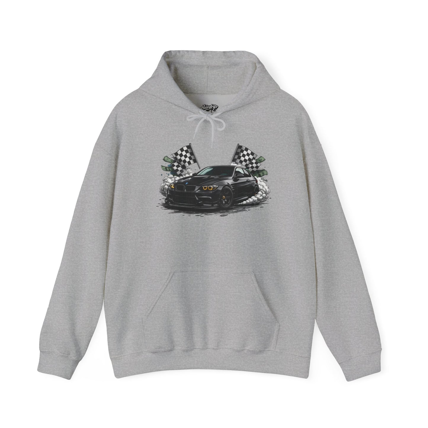 Racing Car Hoodie — Drip Mask Back Graphic Streetwear