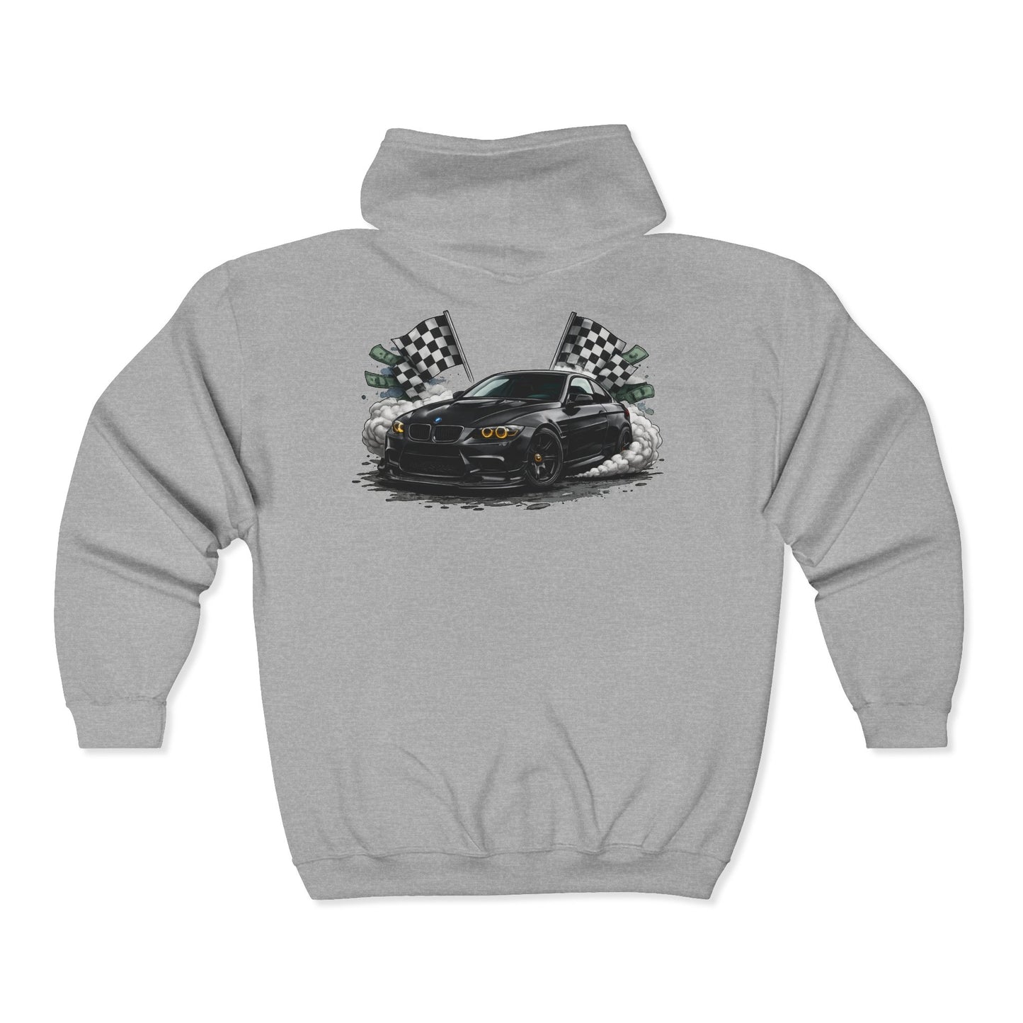 Racing Mustang Zip Hoodie – '1 of 1 Exclusive' Graphic Car Pullover