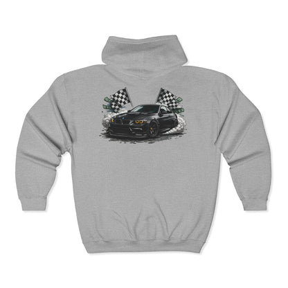 Racing Mustang Zip Hoodie – '1 of 1 Exclusive' Graphic Car Pullover