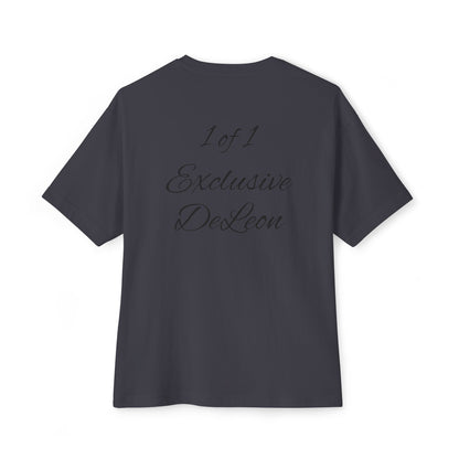 Exclusive DeLeon Graphic Tee — "1 of 1" Oversized Boxy Shirt