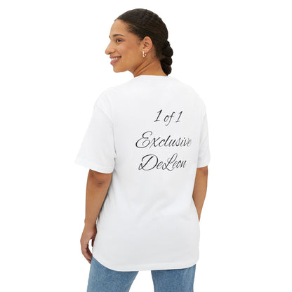 Exclusive DeLeon Graphic Tee — "1 of 1" Oversized Boxy Shirt