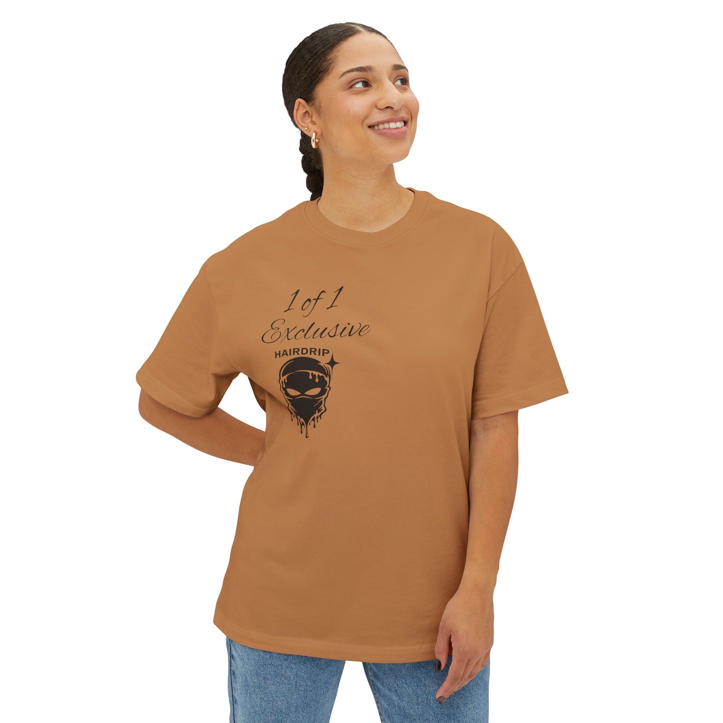 Exclusive DeLeon Graphic Tee — "1 of 1" Oversized Boxy Shirt