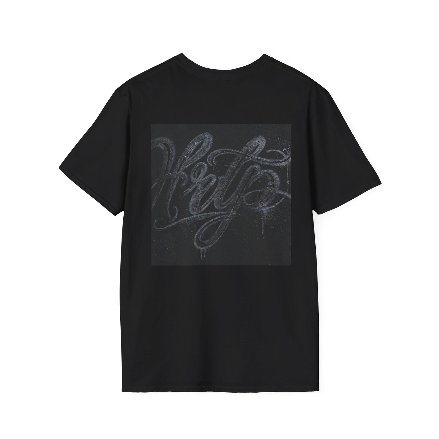 Black Graffiti Script 'Art' Tee — Drip Lettering Streetwear T-Shirt