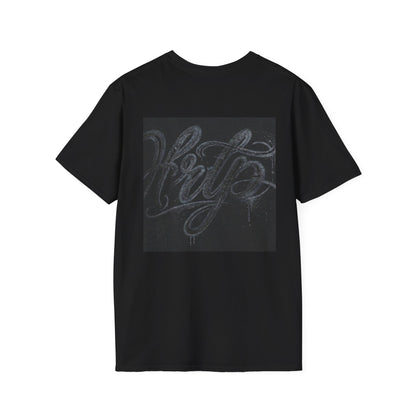 Black Graffiti Script 'Art' Tee — Drip Lettering Streetwear T-Shirt