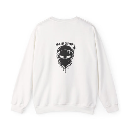 Car Crewneck Sweatshirt — 'Hairdrip' Drifting Muscle Car Design