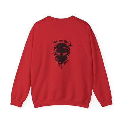 Car Crewneck Sweatshirt — 'Hairdrip' Drifting Muscle Car Design