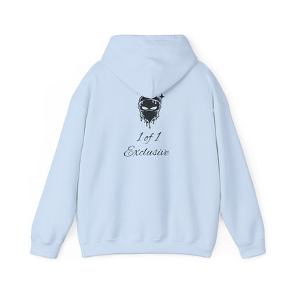 Exclusive "1 of 1" Hoodie — Minimal Script Design with Small Back Emblem