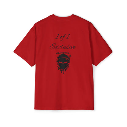Oversized Tee — "1 of 1 Exclusive" Graphic T-Shirt (Hairdrip Drip Skull Back Print)