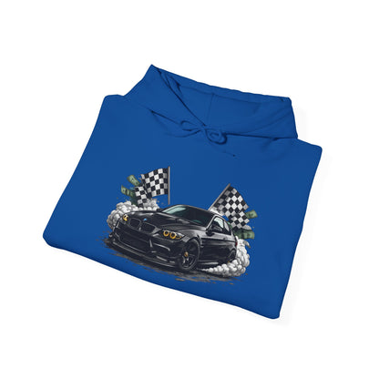 Racing Car Hoodie — Drip Mask Back Graphic Streetwear