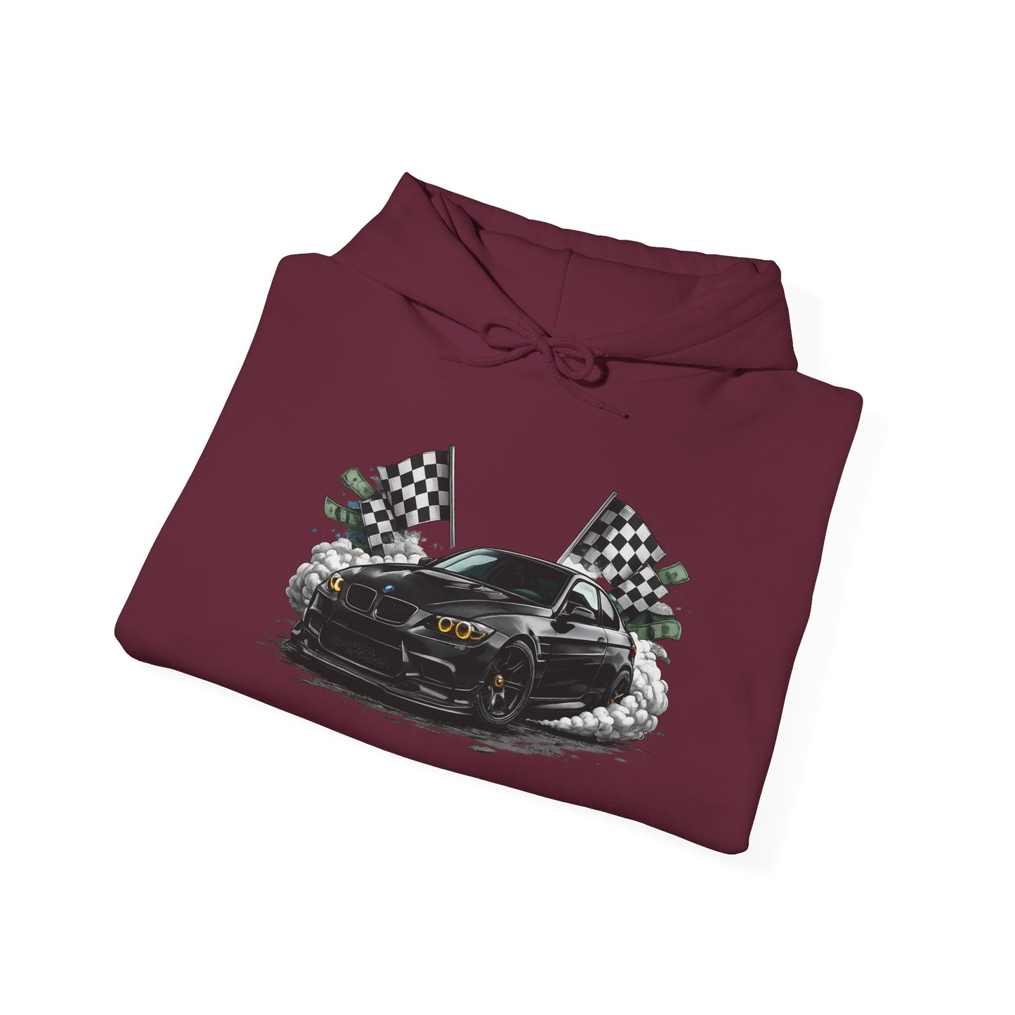 Racing Car Hoodie — Drip Mask Back Graphic Streetwear