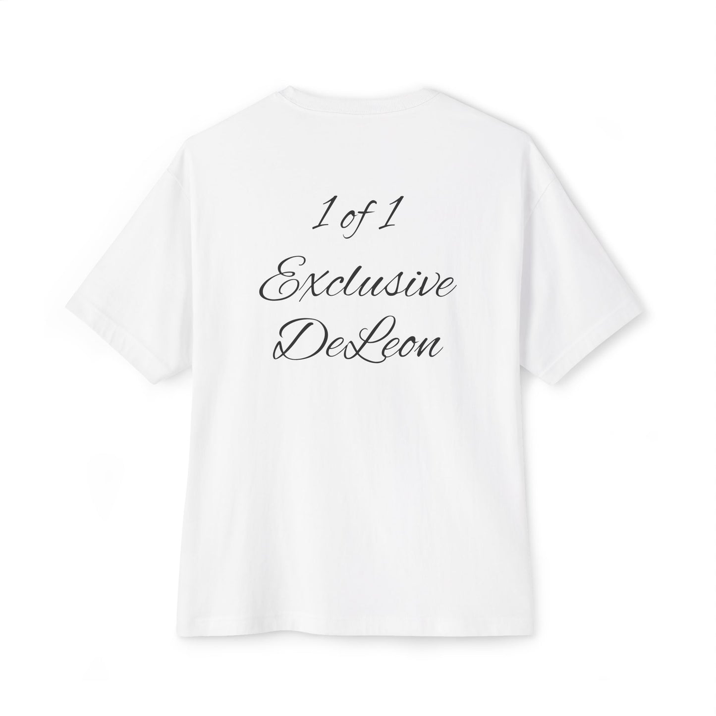 Exclusive DeLeon Graphic Tee — "1 of 1" Oversized Boxy Shirt