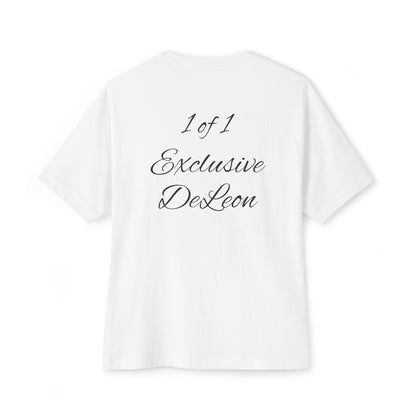 Exclusive DeLeon Graphic Tee — "1 of 1" Oversized Boxy Shirt