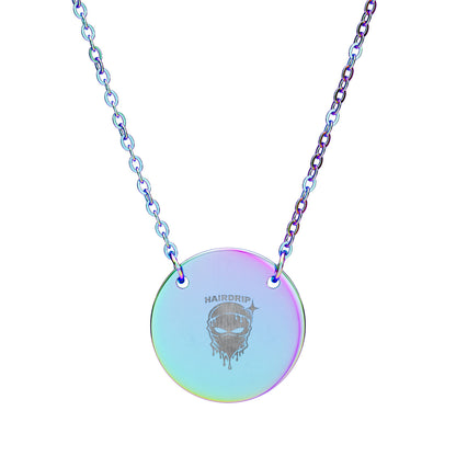 Engraved Circle Pendant Necklace – Custom Personalized Disc Jewelry