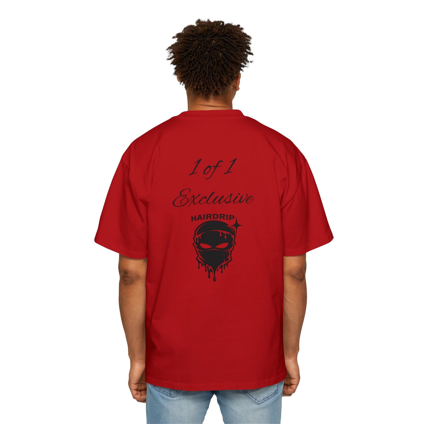 Oversized Tee — "1 of 1 Exclusive" Graphic T-Shirt (Hairdrip Drip Skull Back Print)