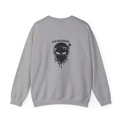 Car Crewneck Sweatshirt — 'Hairdrip' Drifting Muscle Car Design