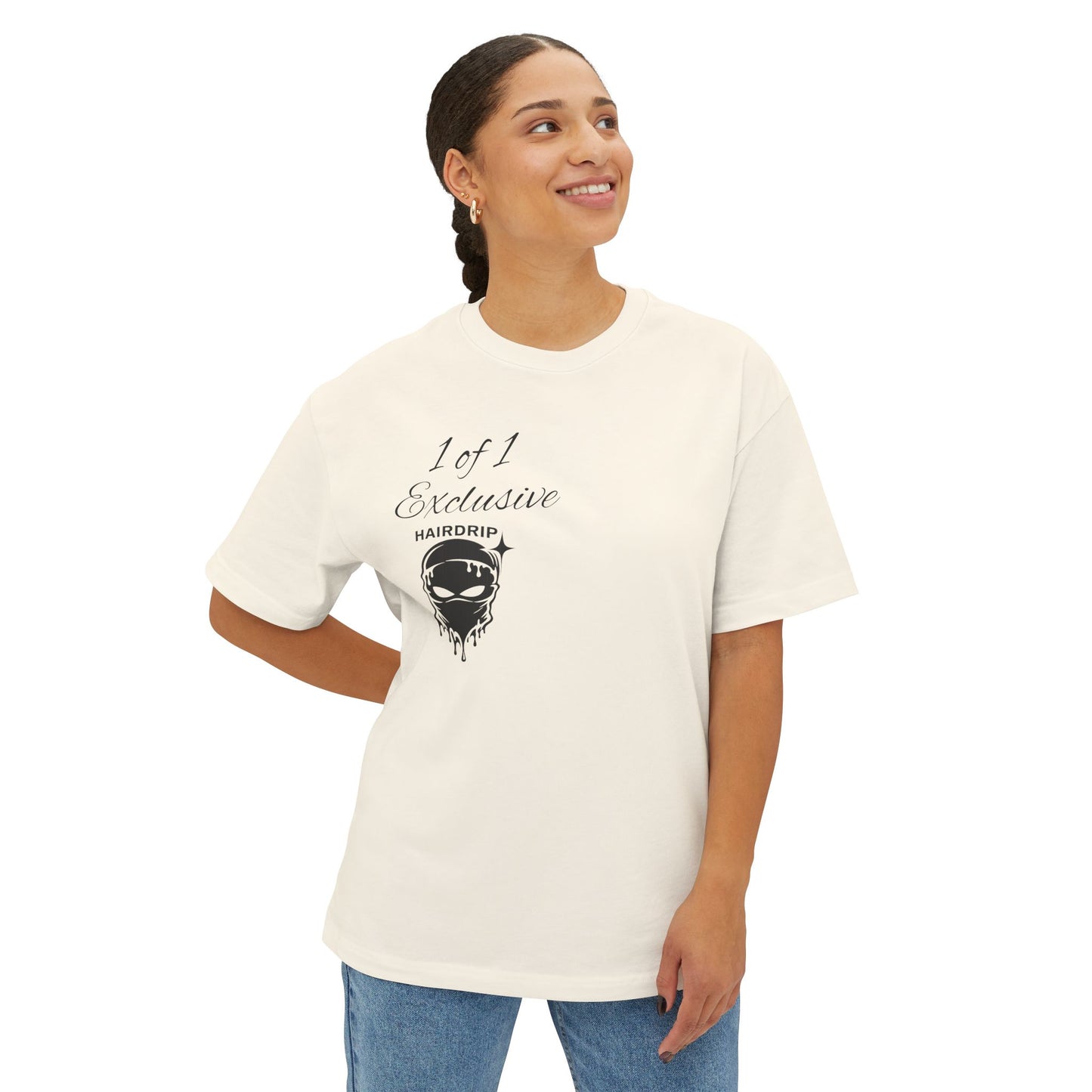 Exclusive DeLeon Graphic Tee — "1 of 1" Oversized Boxy Shirt