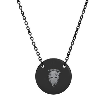 Engraved Circle Pendant Necklace – Custom Personalized Disc Jewelry