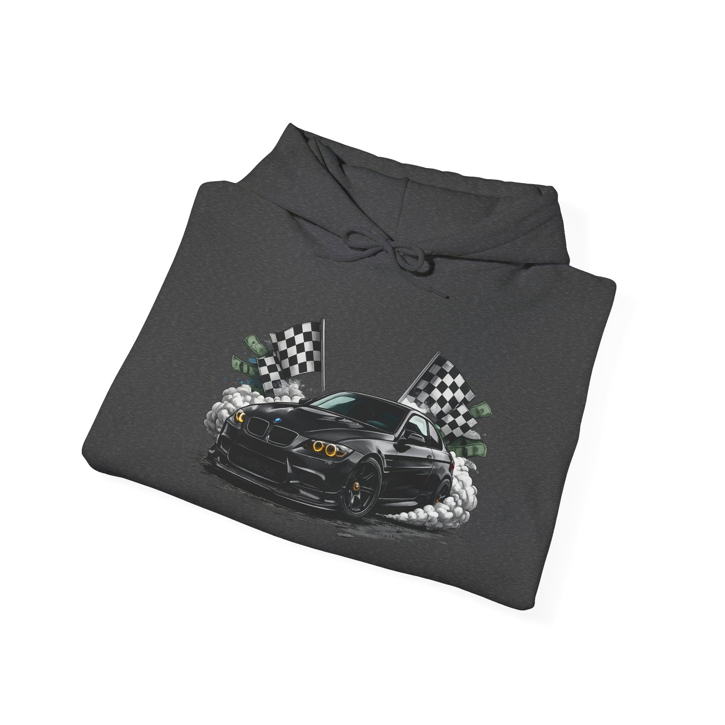 Racing Car Hoodie — Drip Mask Back Graphic Streetwear