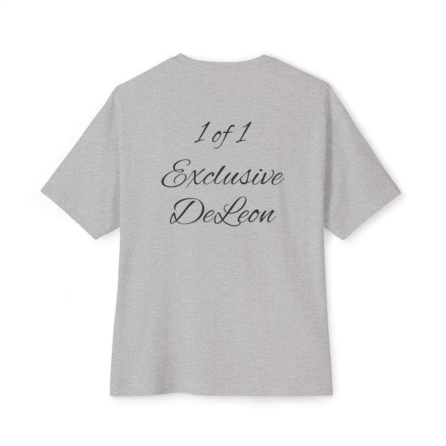 Exclusive DeLeon Graphic Tee — "1 of 1" Oversized Boxy Shirt