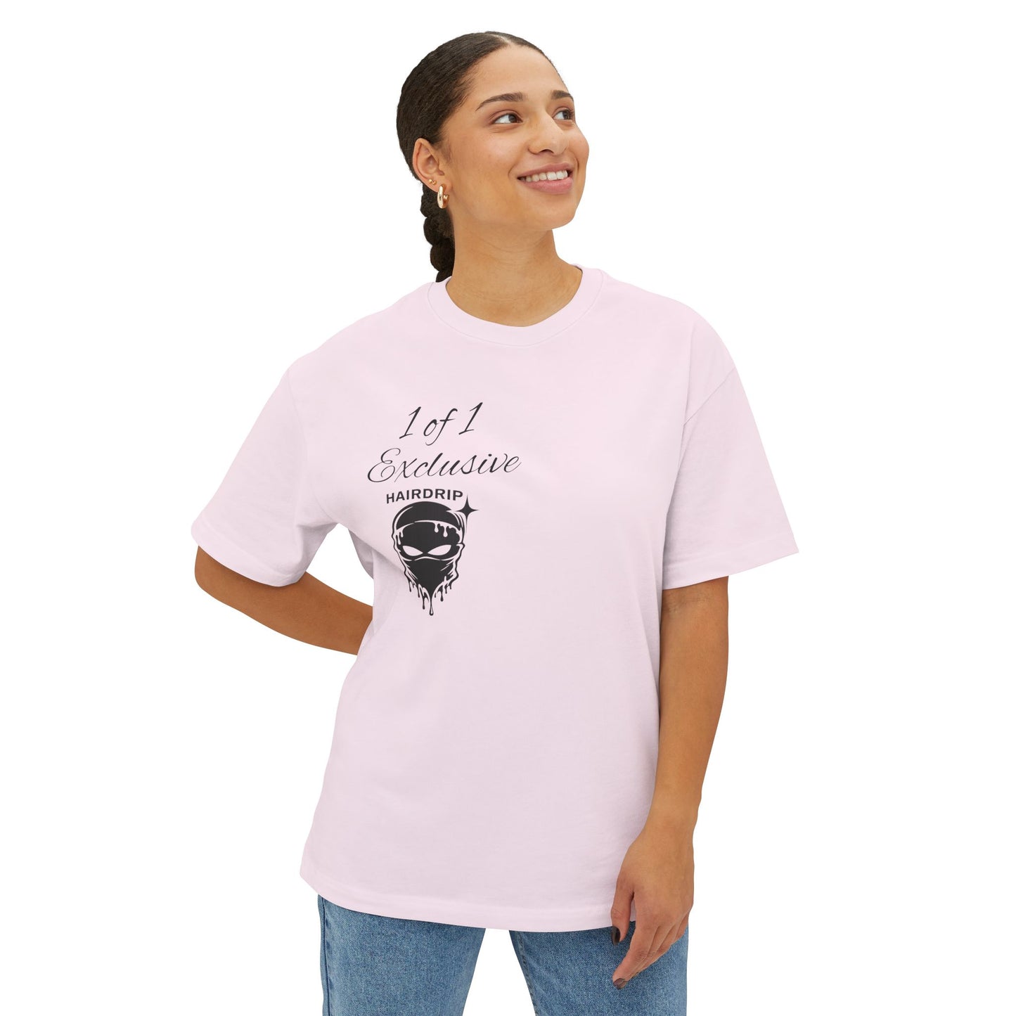 Exclusive DeLeon Graphic Tee — "1 of 1" Oversized Boxy Shirt