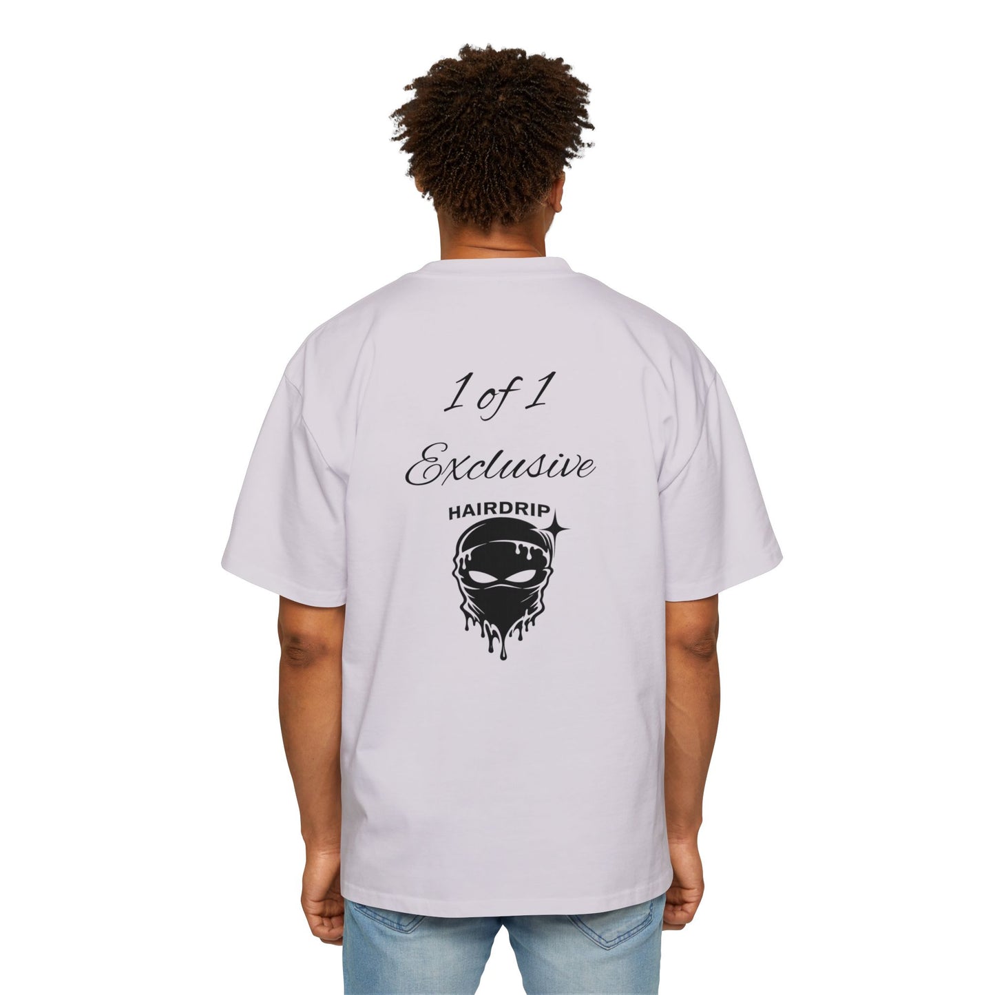 Oversized Tee — "1 of 1 Exclusive" Graphic T-Shirt (Hairdrip Drip Skull Back Print)