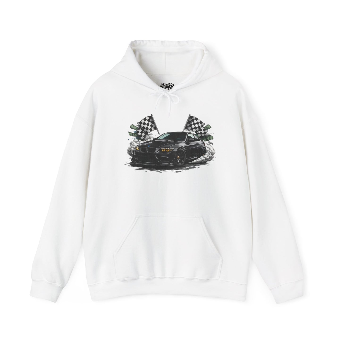 Racing Car Hoodie — Drip Mask Back Graphic Streetwear