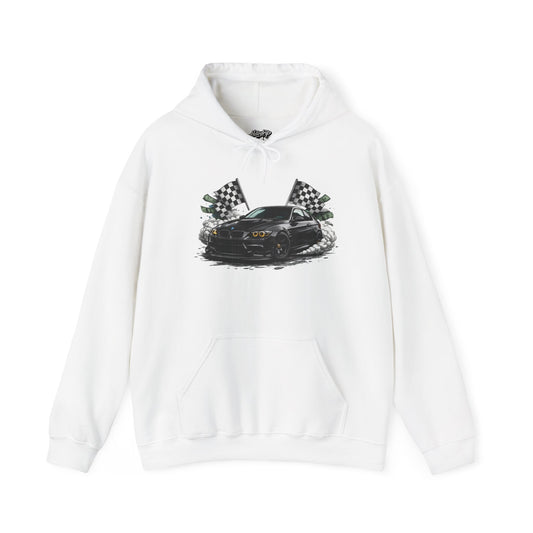 Racing Car Hoodie — Drip Mask Back Graphic Streetwear