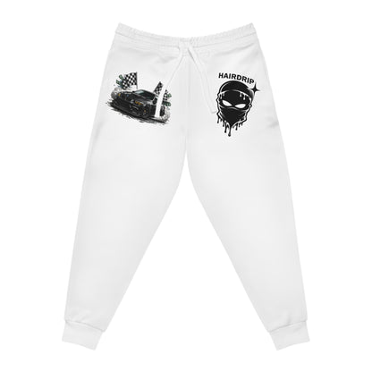 Racing Skull Joggers – "HAIRODRIP" Graphic Athletic Sweatpants (Exclusive 1 of 1)