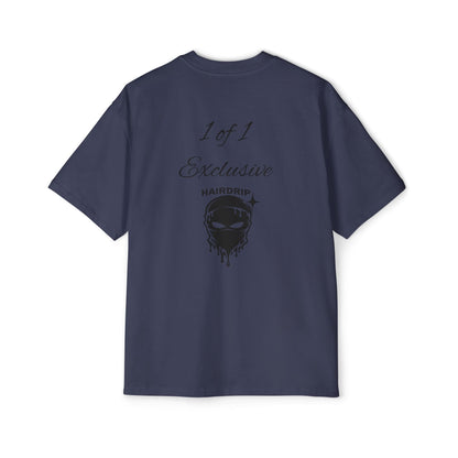 Oversized Tee — "1 of 1 Exclusive" Graphic T-Shirt (Hairdrip Drip Skull Back Print)