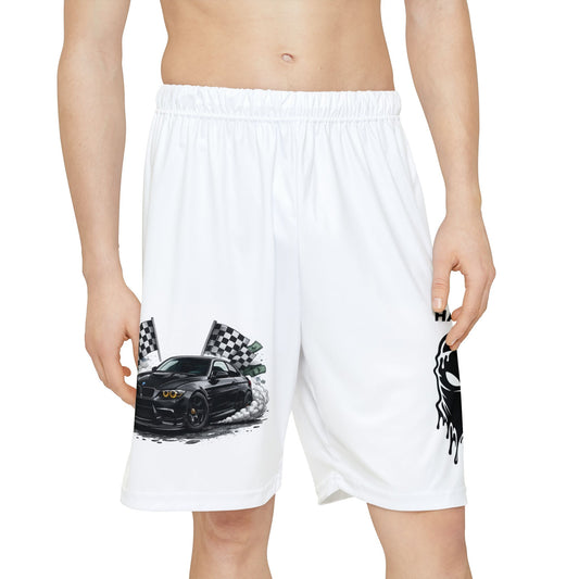 Racing Skull Athletic Shorts — 'HAIRDRIP' Drip Car Design