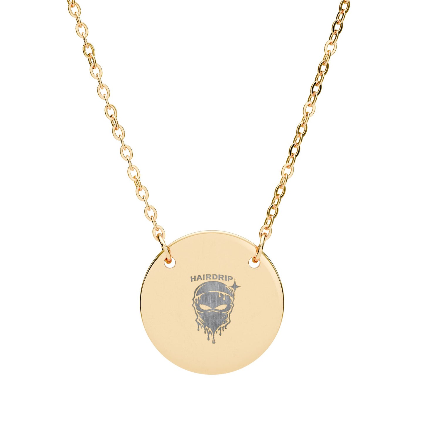 Engraved Circle Pendant Necklace – Custom Personalized Disc Jewelry