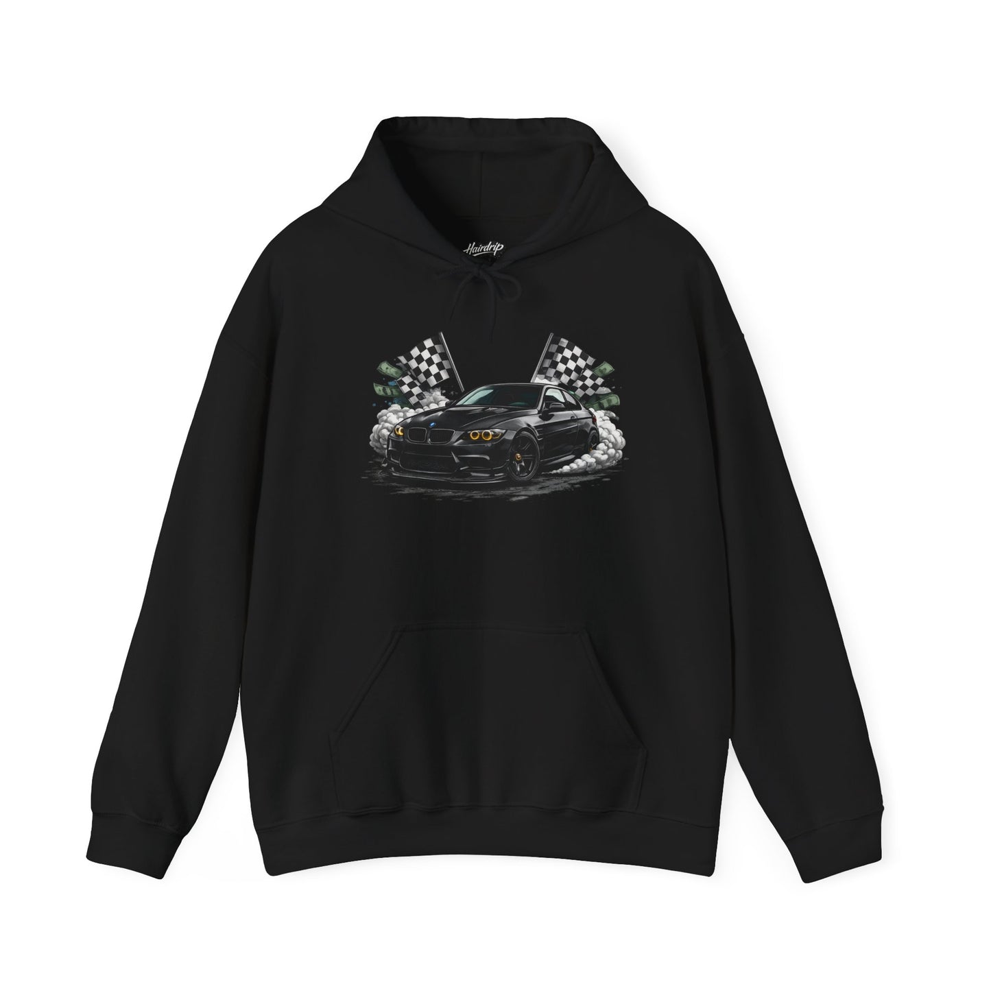 Racing Car Hoodie — Drip Mask Back Graphic Streetwear