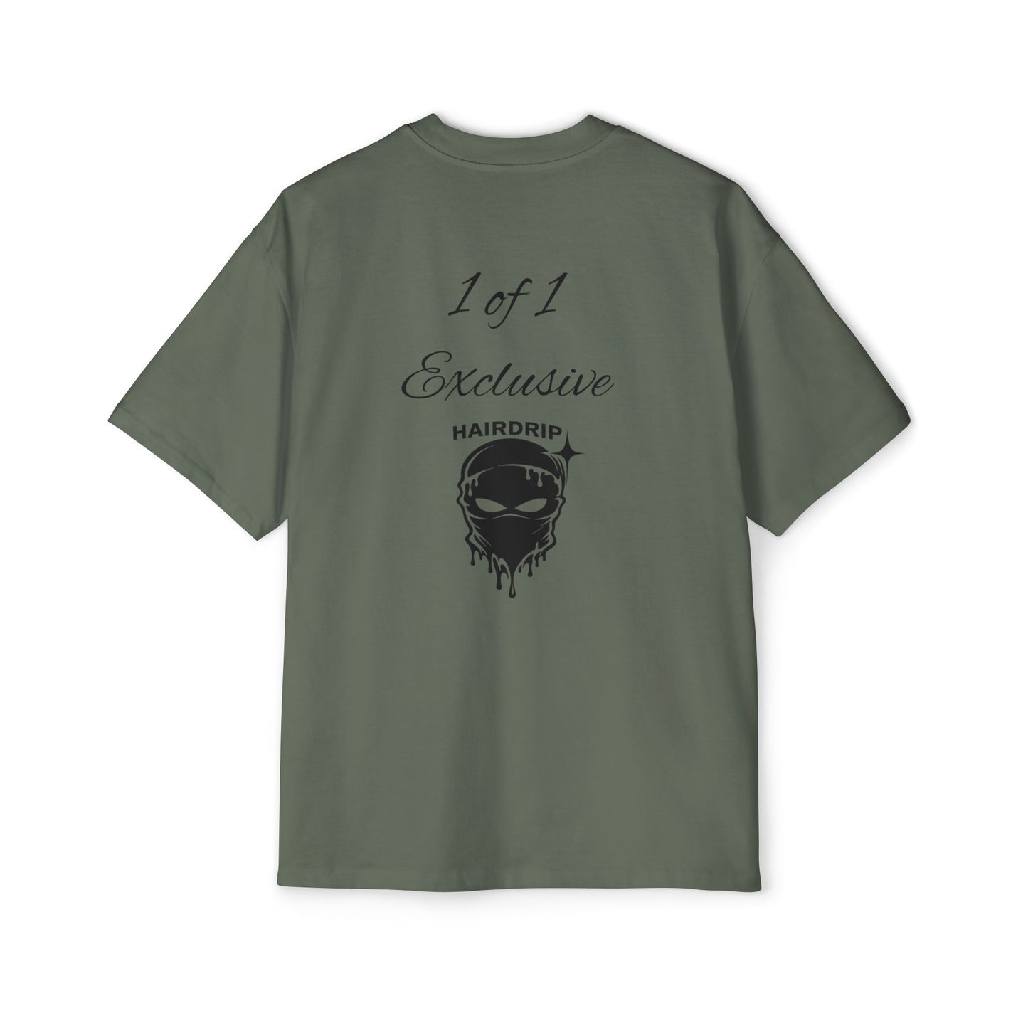 Oversized Tee — "1 of 1 Exclusive" Graphic T-Shirt (Hairdrip Drip Skull Back Print)
