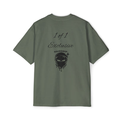 Oversized Tee — "1 of 1 Exclusive" Graphic T-Shirt (Hairdrip Drip Skull Back Print)