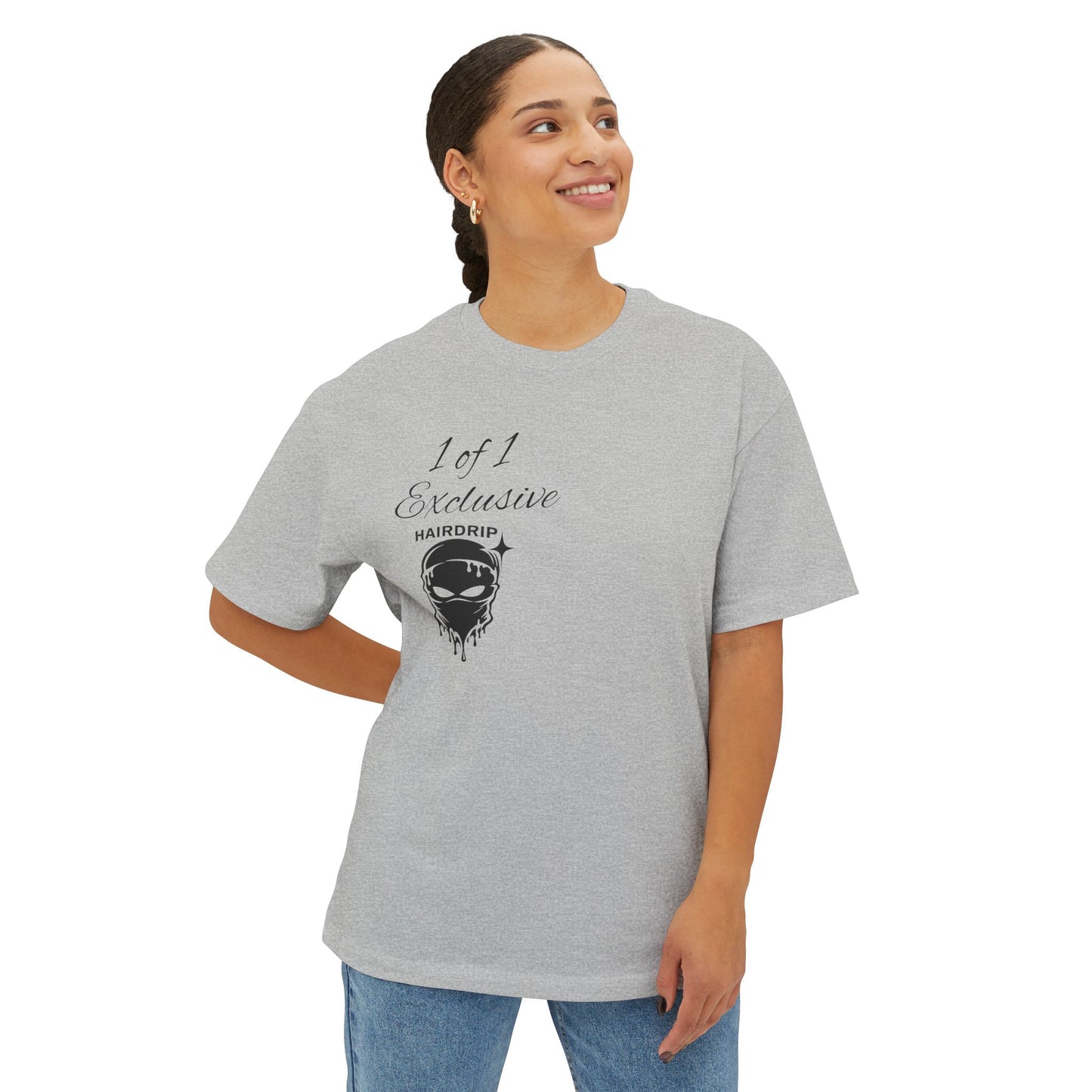 Exclusive DeLeon Graphic Tee — "1 of 1" Oversized Boxy Shirt