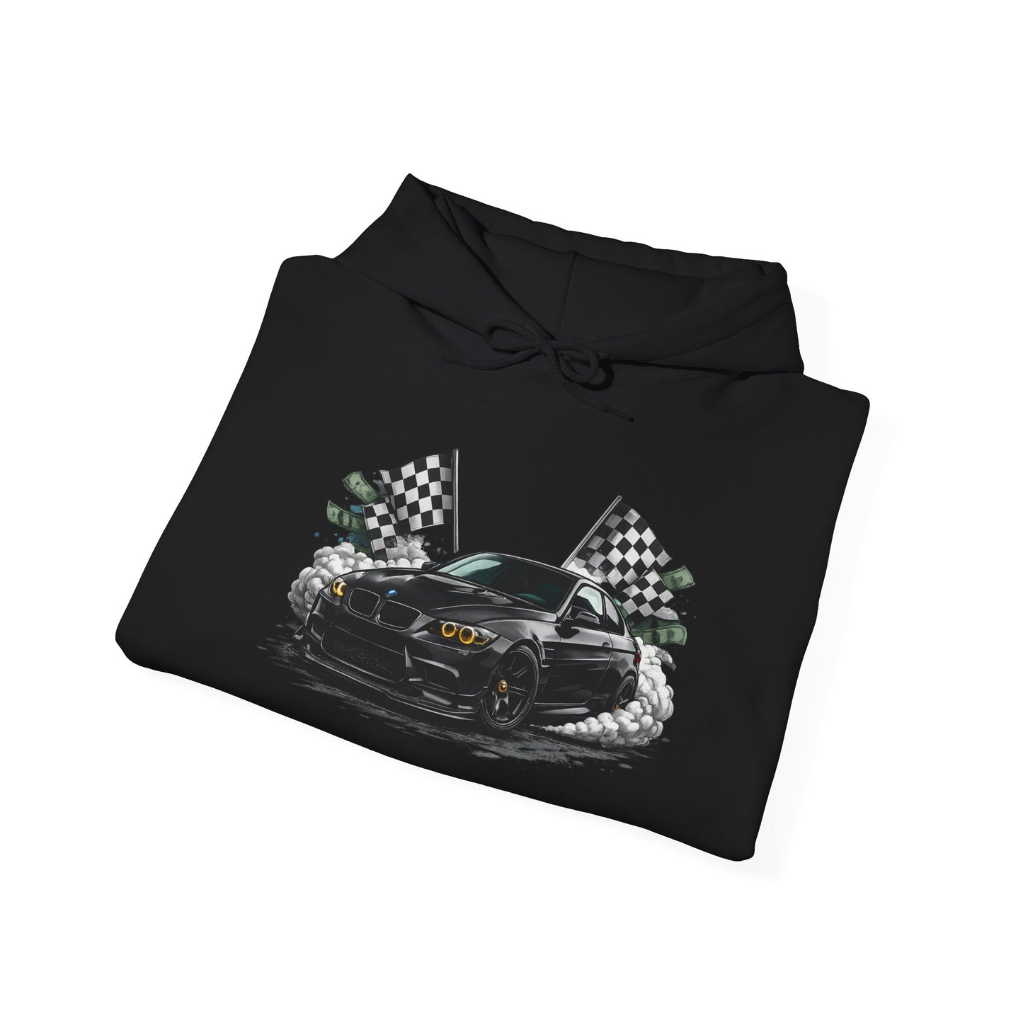 Racing Car Hoodie — Drip Mask Back Graphic Streetwear