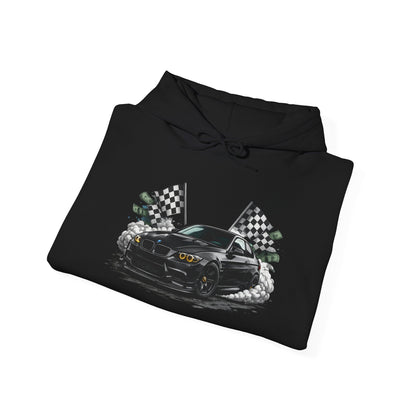 Racing Car Hoodie — Drip Mask Back Graphic Streetwear