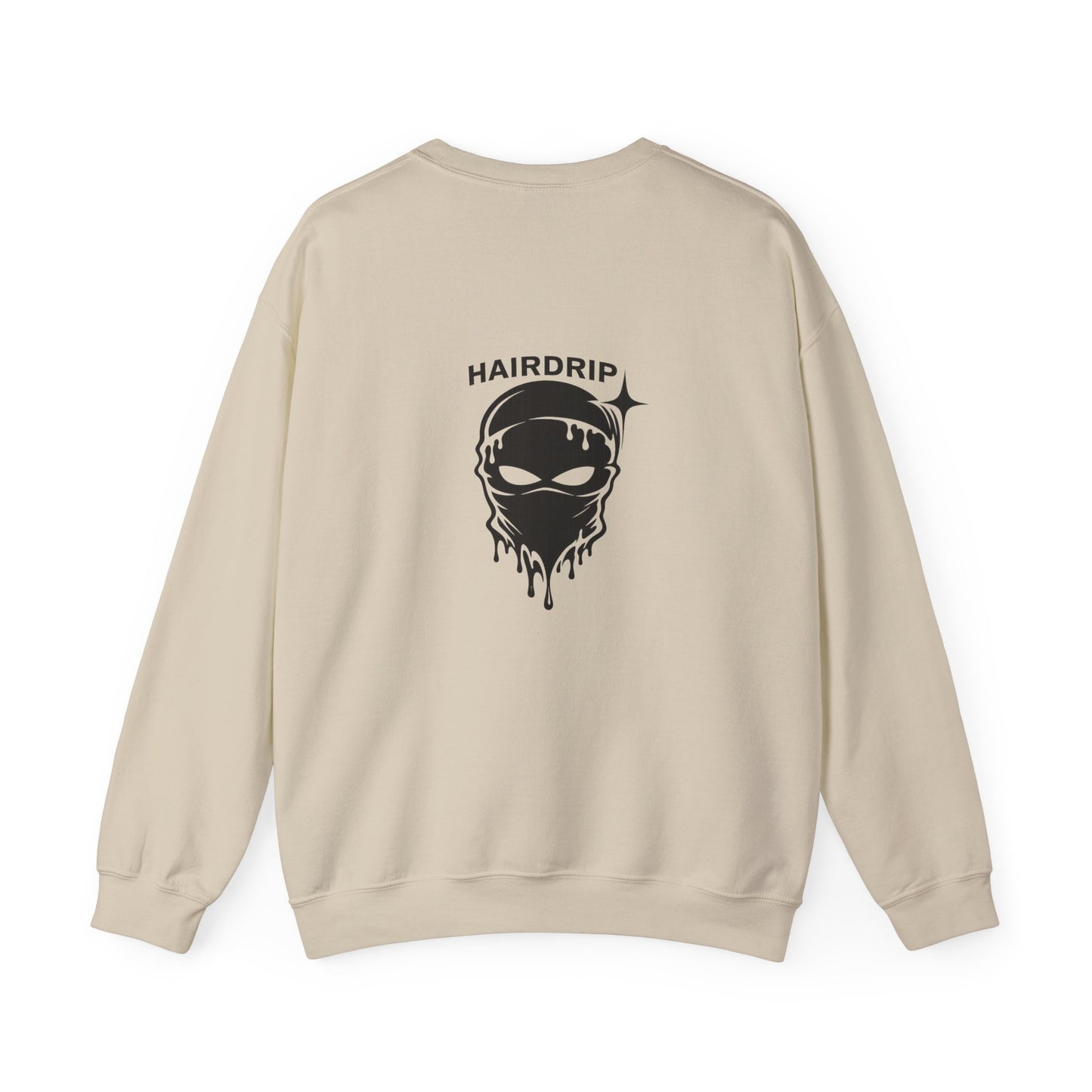 Car Crewneck Sweatshirt — 'Hairdrip' Drifting Muscle Car Design