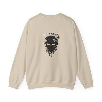 Car Crewneck Sweatshirt — 'Hairdrip' Drifting Muscle Car Design
