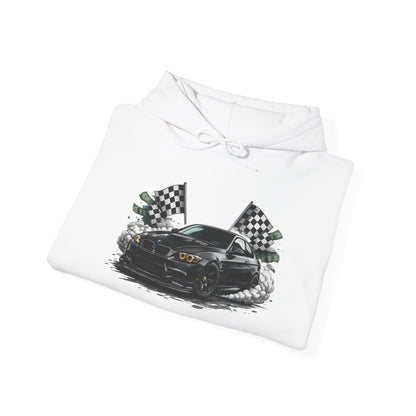 Racing Car Hoodie — Drip Mask Back Graphic Streetwear