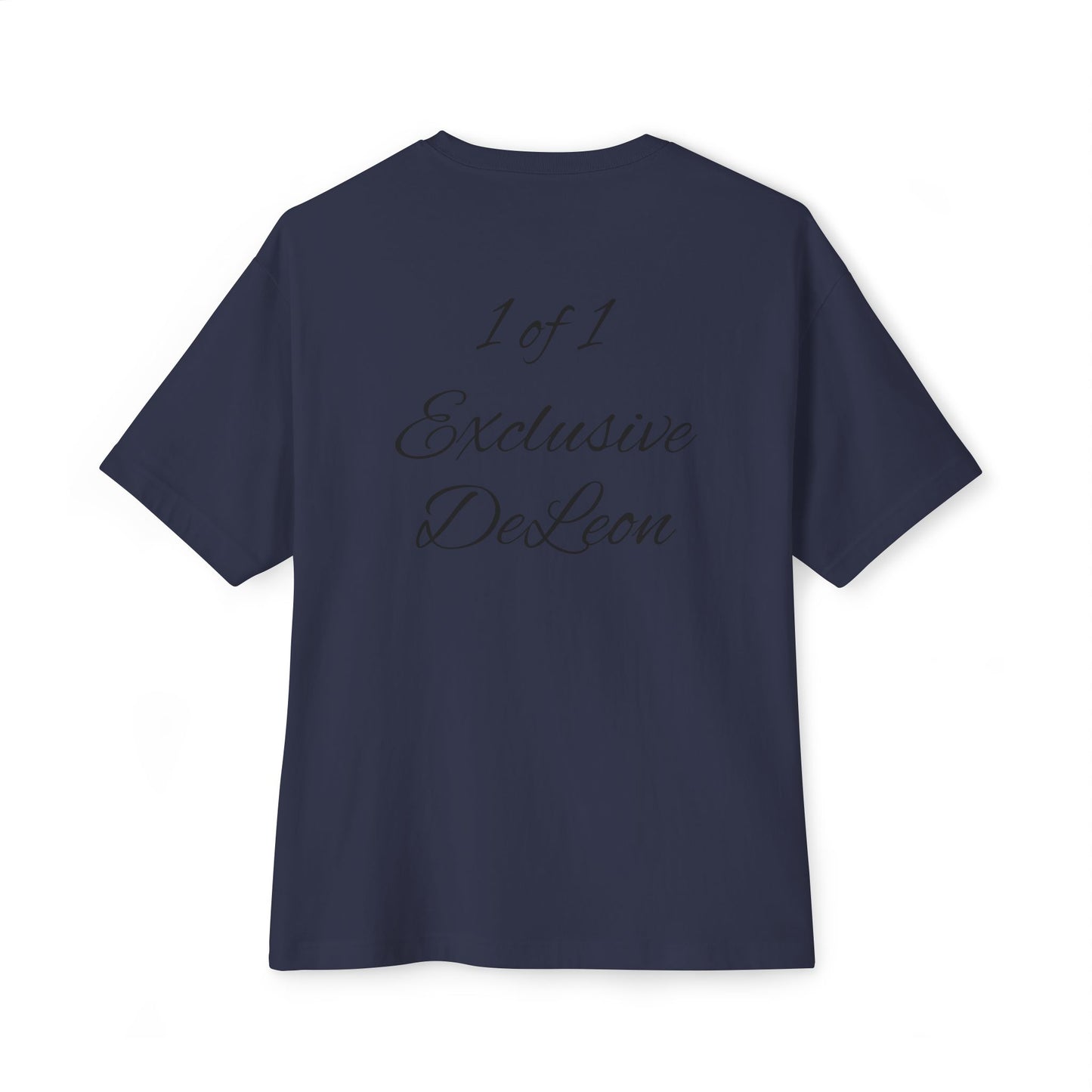 Exclusive DeLeon Graphic Tee — "1 of 1" Oversized Boxy Shirt