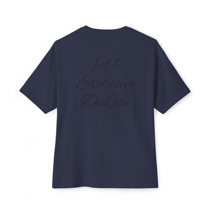 Exclusive DeLeon Graphic Tee — "1 of 1" Oversized Boxy Shirt