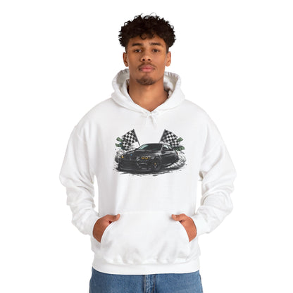 Racing Car Hoodie — Drip Mask Back Graphic Streetwear
