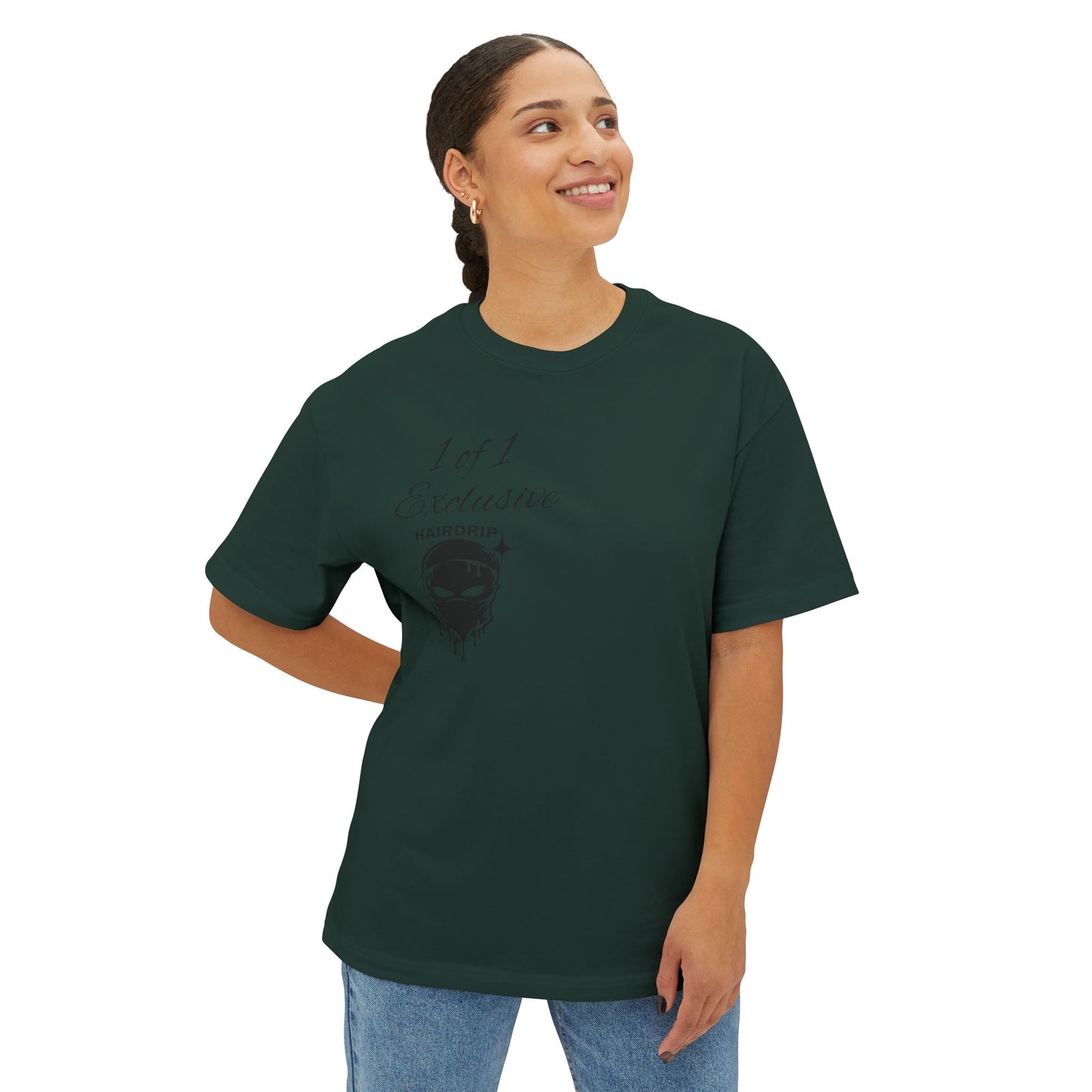 Exclusive DeLeon Graphic Tee — "1 of 1" Oversized Boxy Shirt